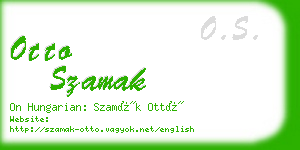 otto szamak business card